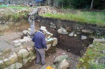 Section view of the 'defensive ditch' down to bed rock